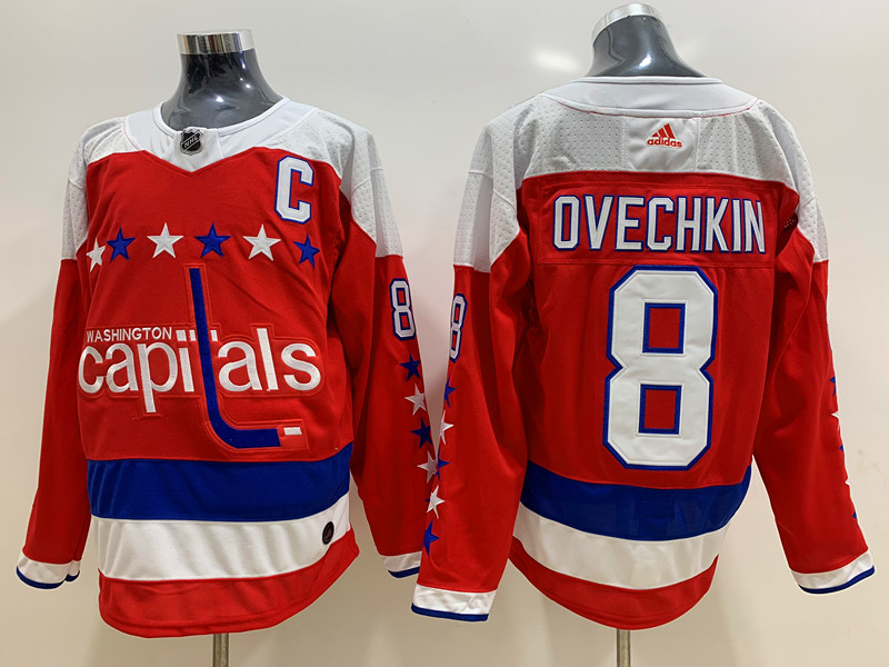 Men's Washington Capitals Alexander Ovechkin #8 Red Home Breakaway Jersey